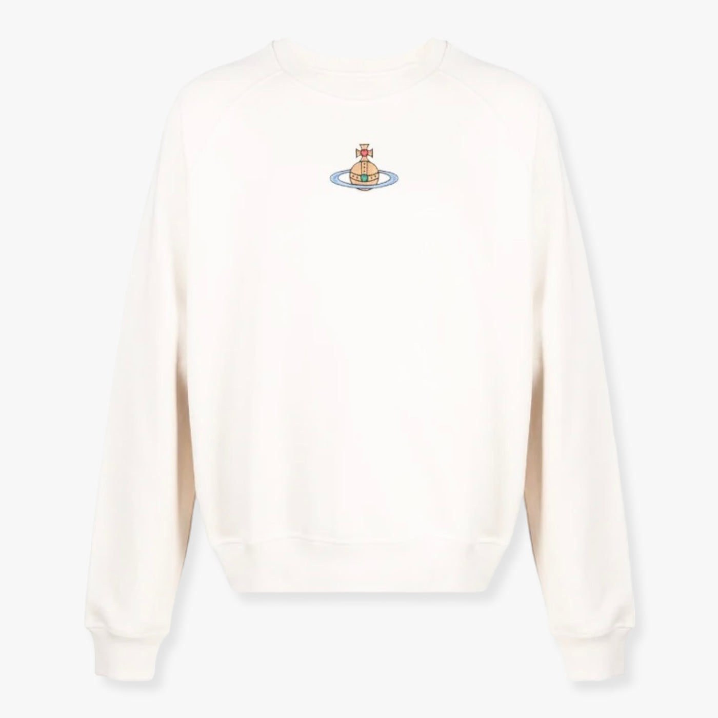 Vivienne Westwood Embroidered Saturn Orb Sweatshirt - White