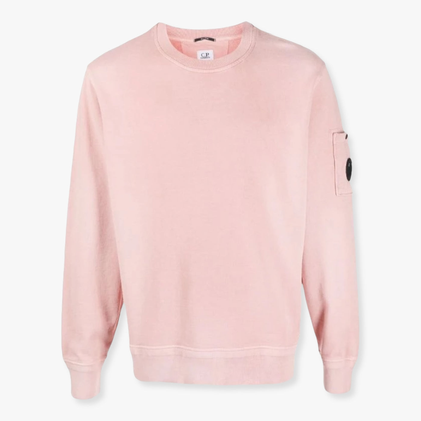 C.P. Company Garment Dyed Arm Lens Sweatshirt - Pink