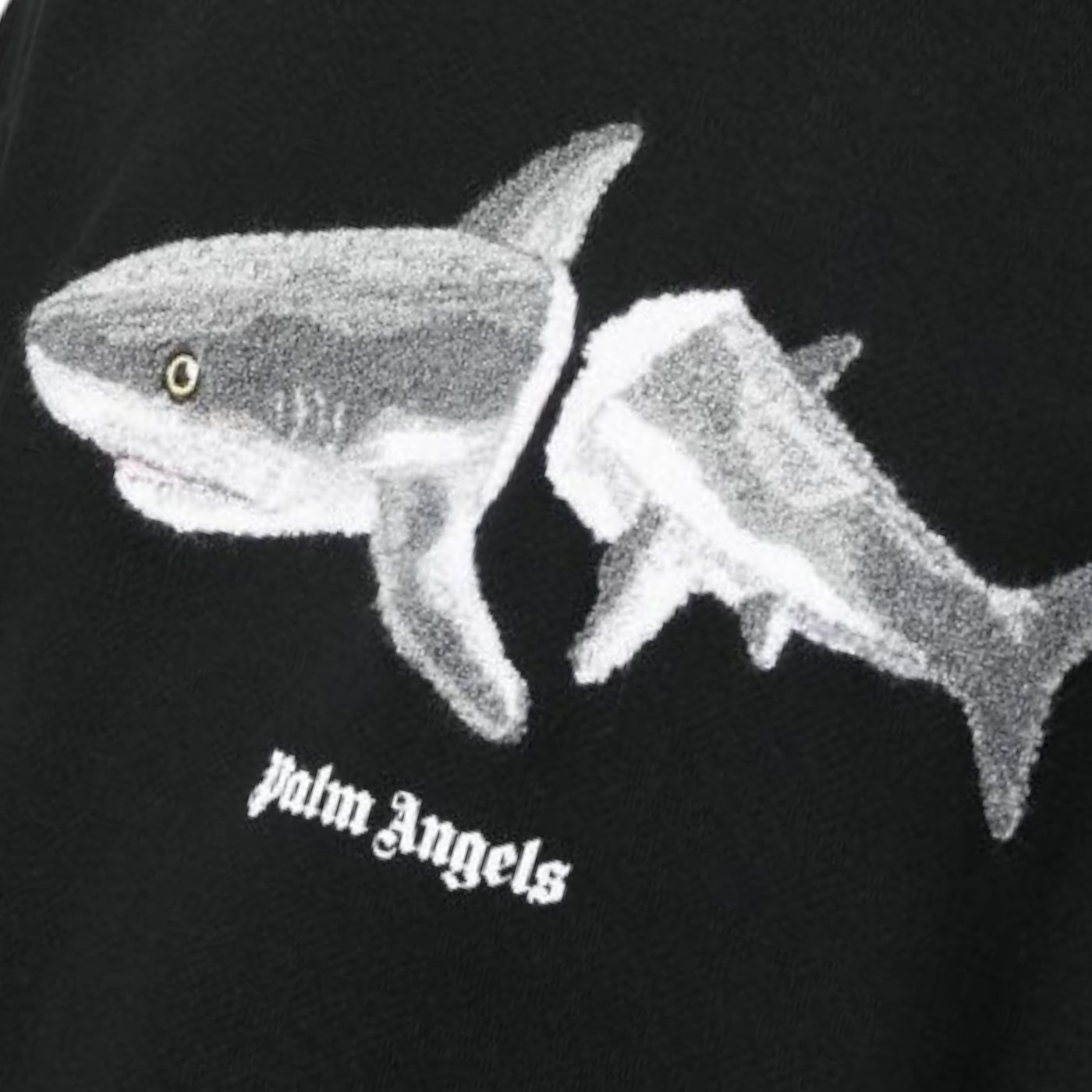 Palm Angels Embroidered Shark Sweatshirt - Black