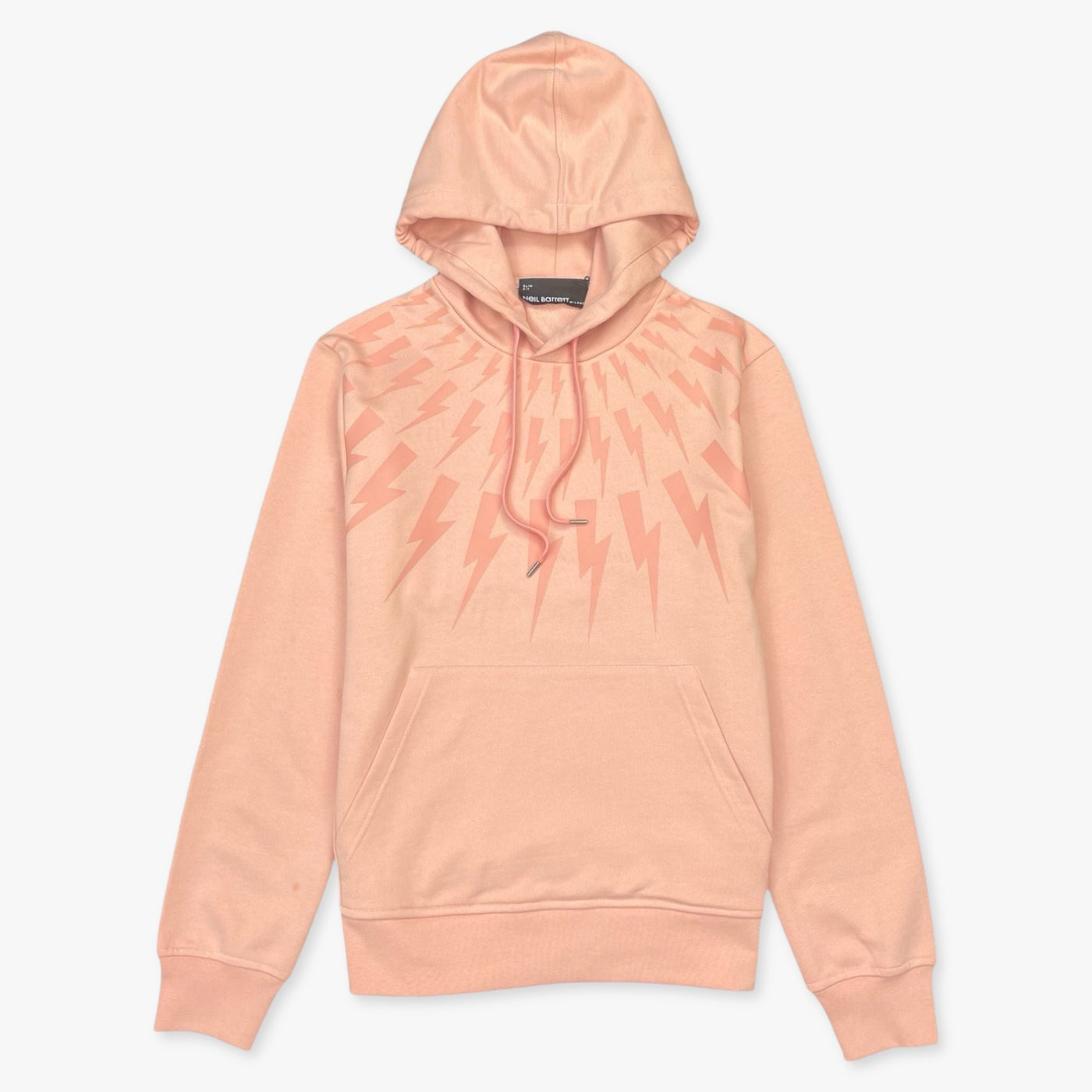 Neil Barrett Fair Isle Thunderbolt Hoodie - Pink