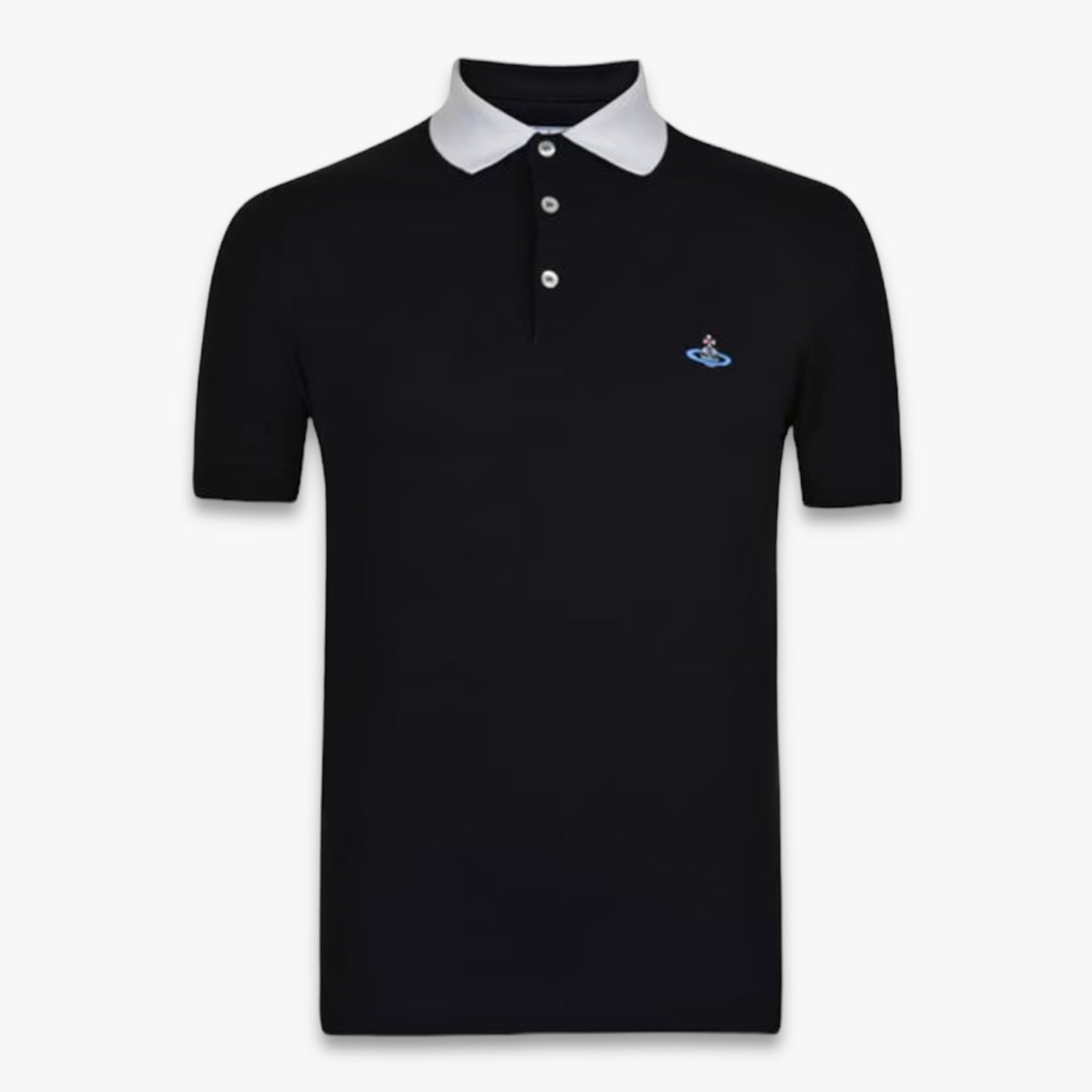 Vivienne Westwood Contrasting Collar Polo - Black