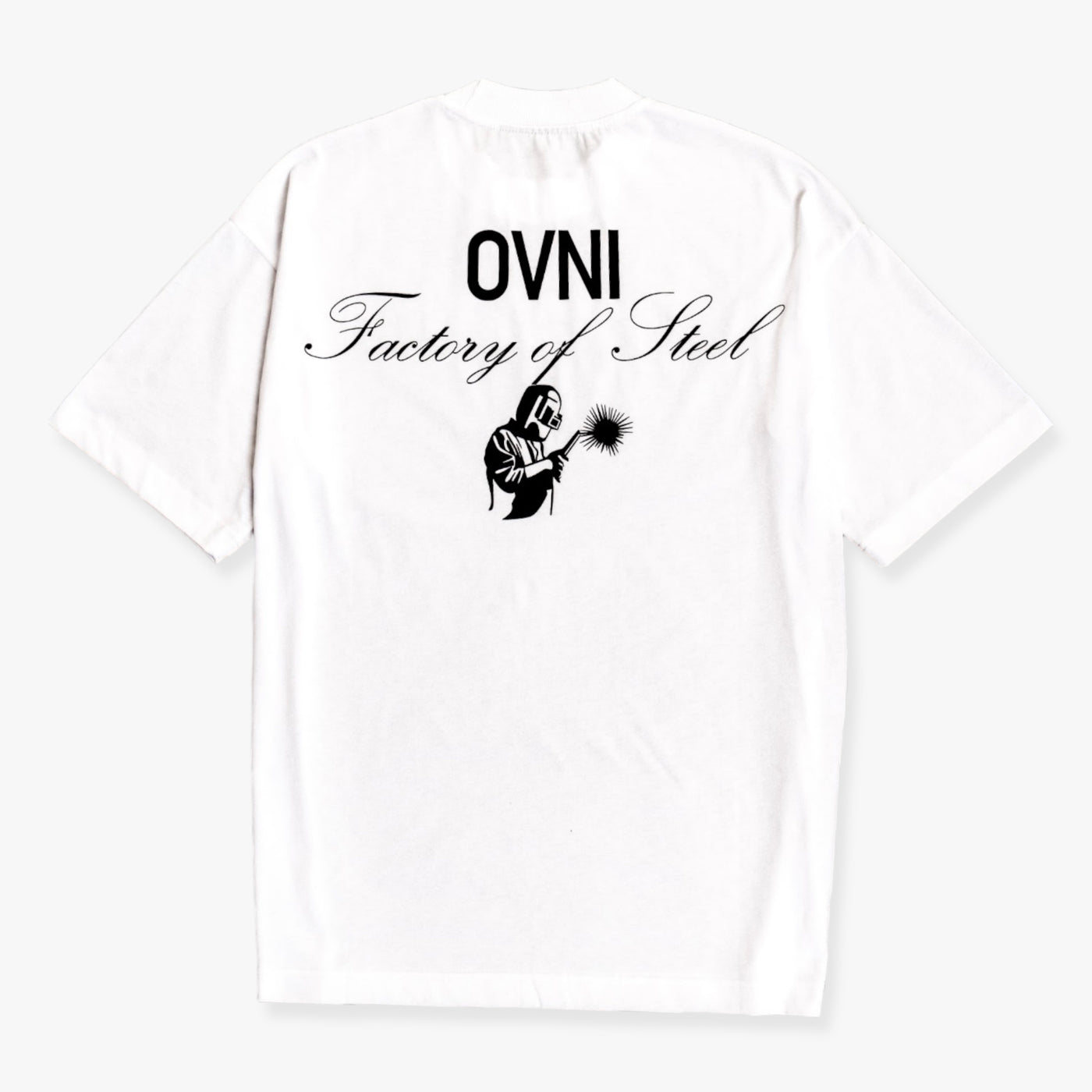 Ovni Factory of Steel Welder Oversized T-shirt - White