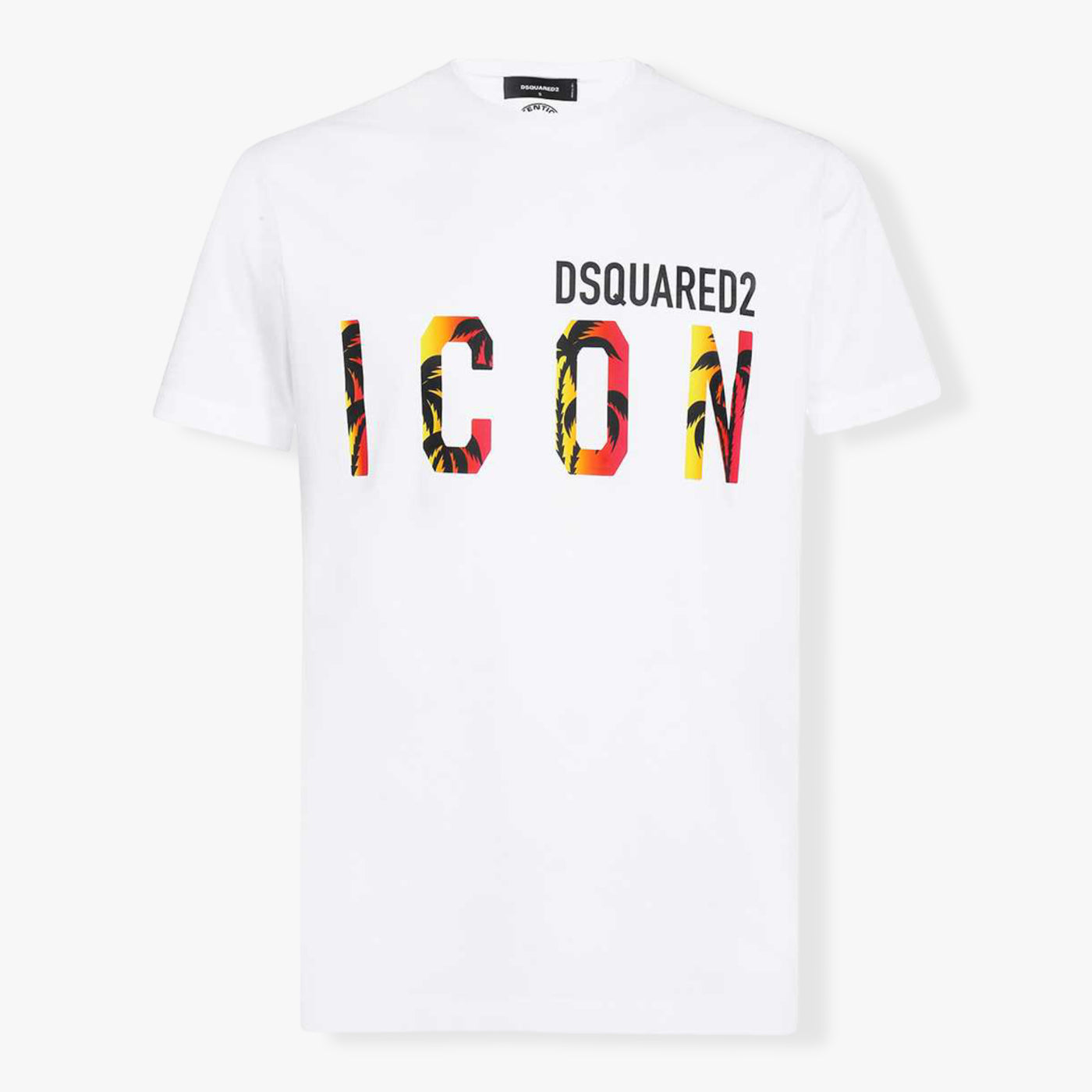 Dsquared2 Icon Tropical Print T-shirt - White