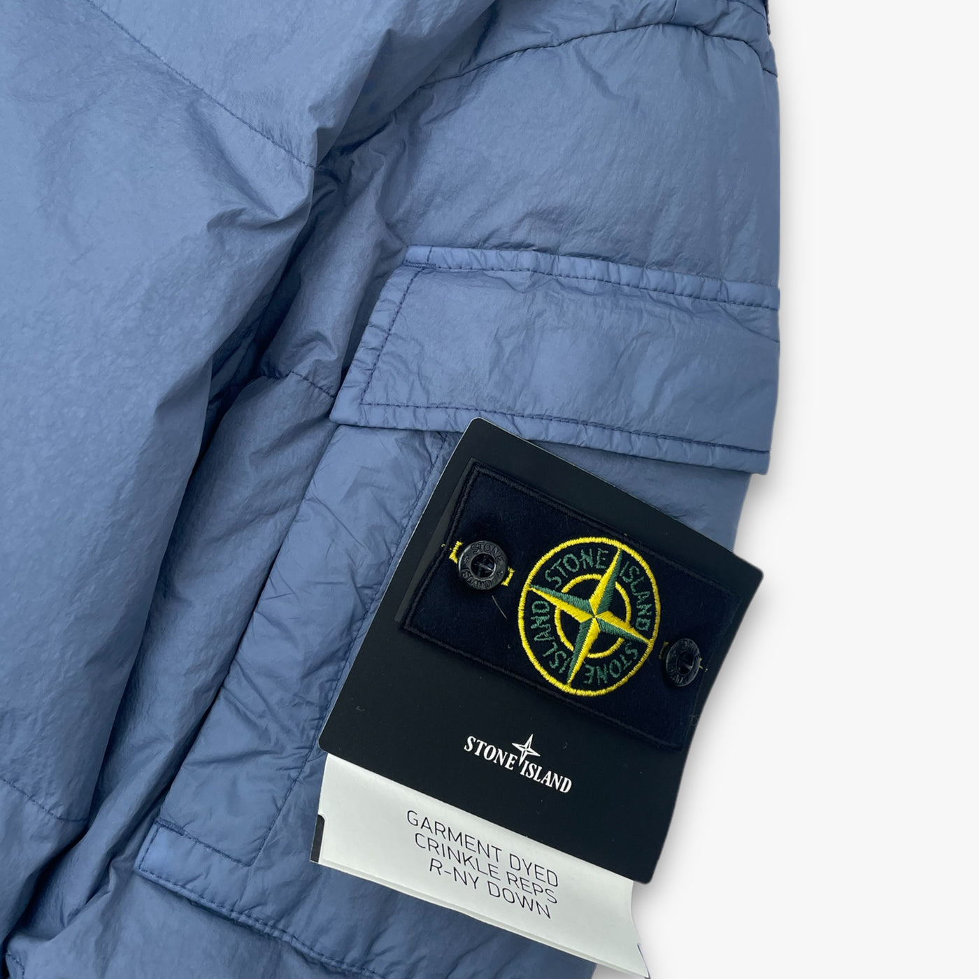 Stone Island Crinkle Reps Down Jacket - Blue