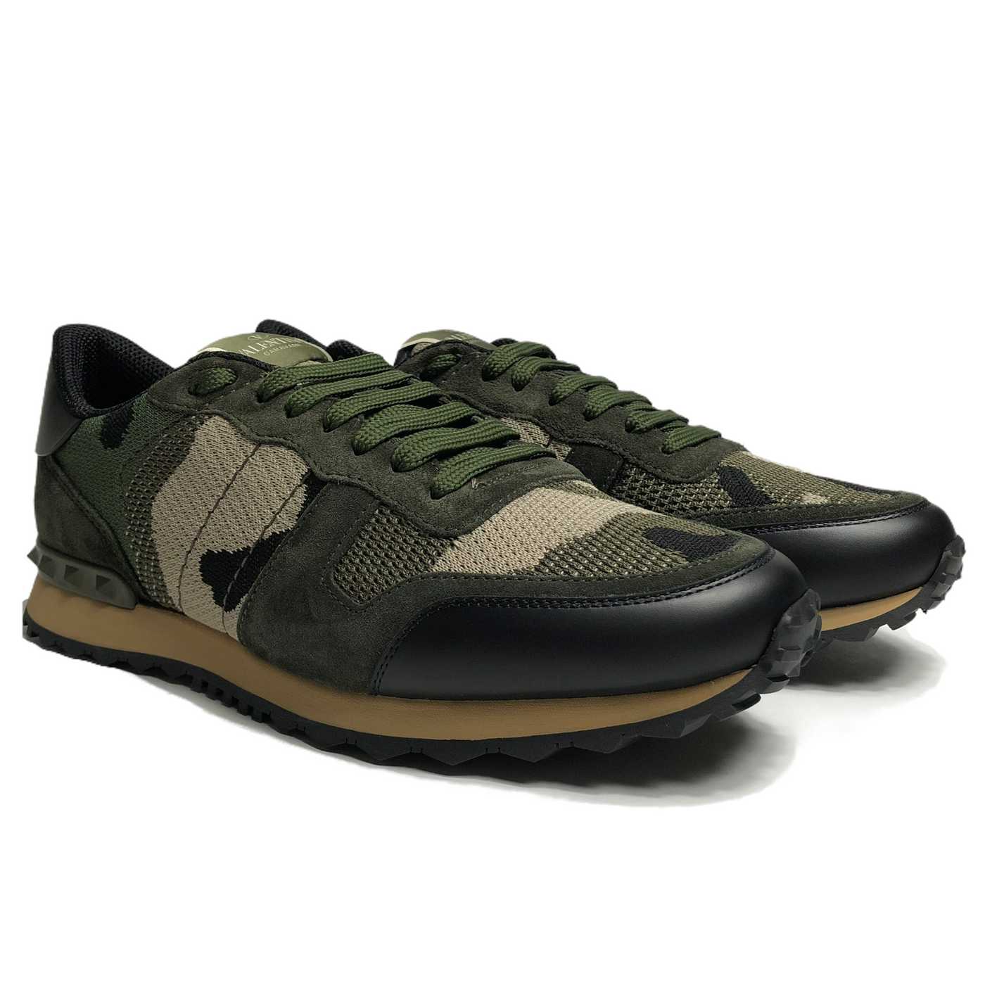 Valentino Camo Mesh Rockrunner - Khaki