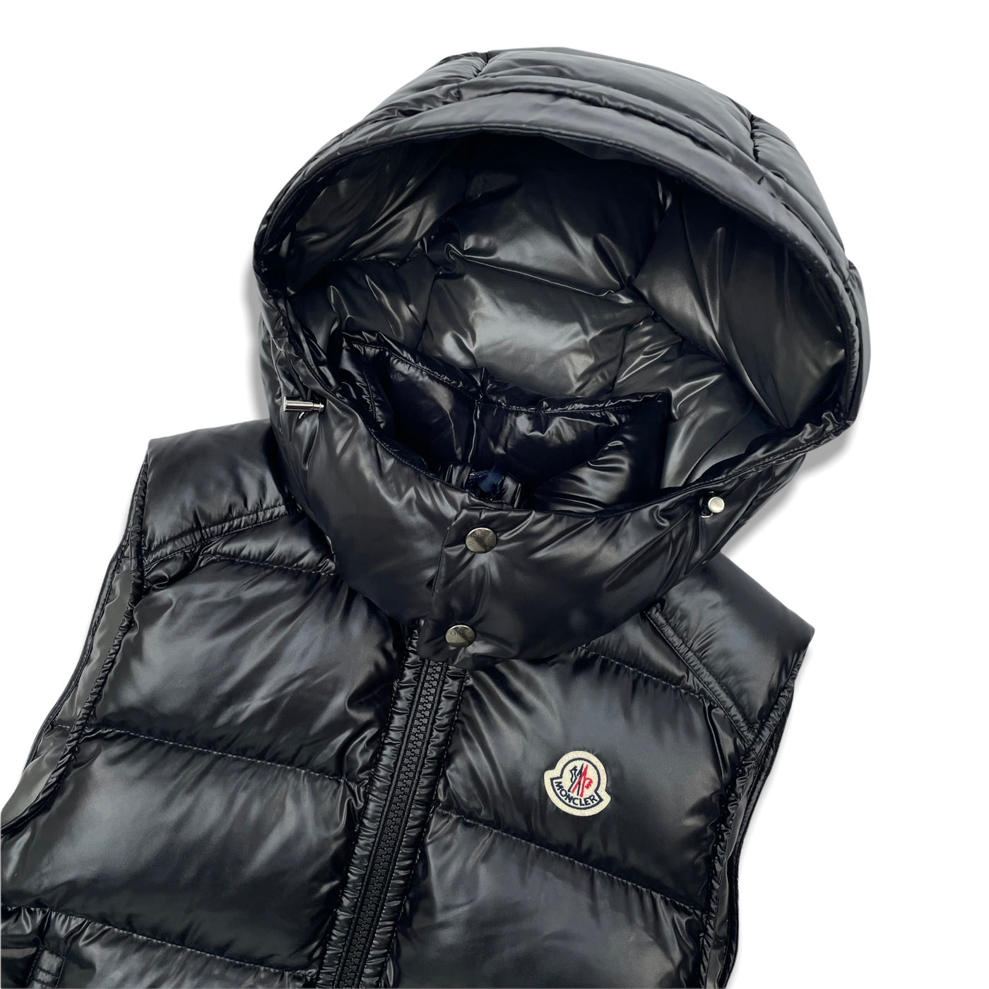 Moncler Bormes Hooded Down Gilet - Black