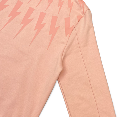 Neil Barrett Fair Isle Thunderbolt Hoodie - Pink