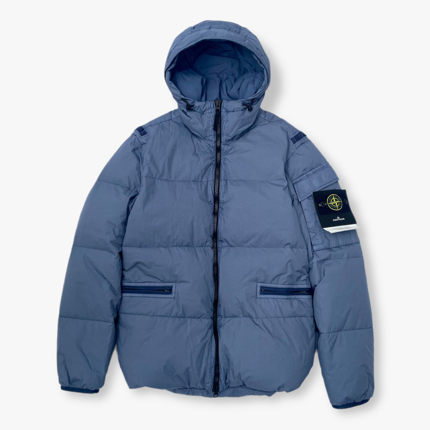 Stone Island Crinkle Reps Down Jacket - Blue